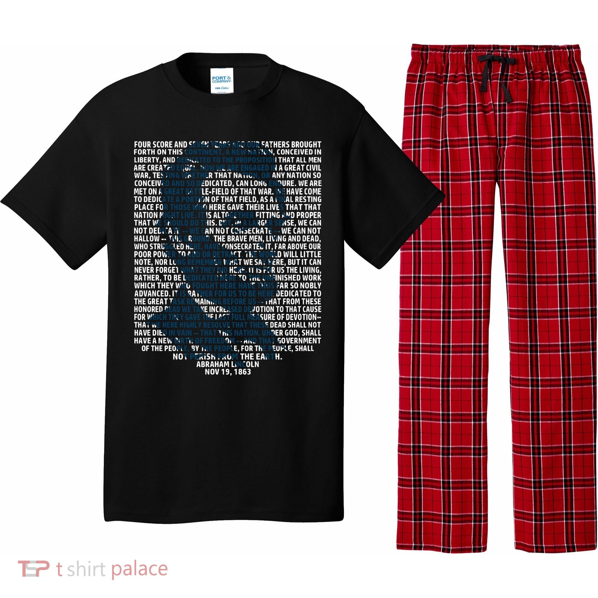 Abraham Lincoln Gettysburg Address Gift History Pajama Set