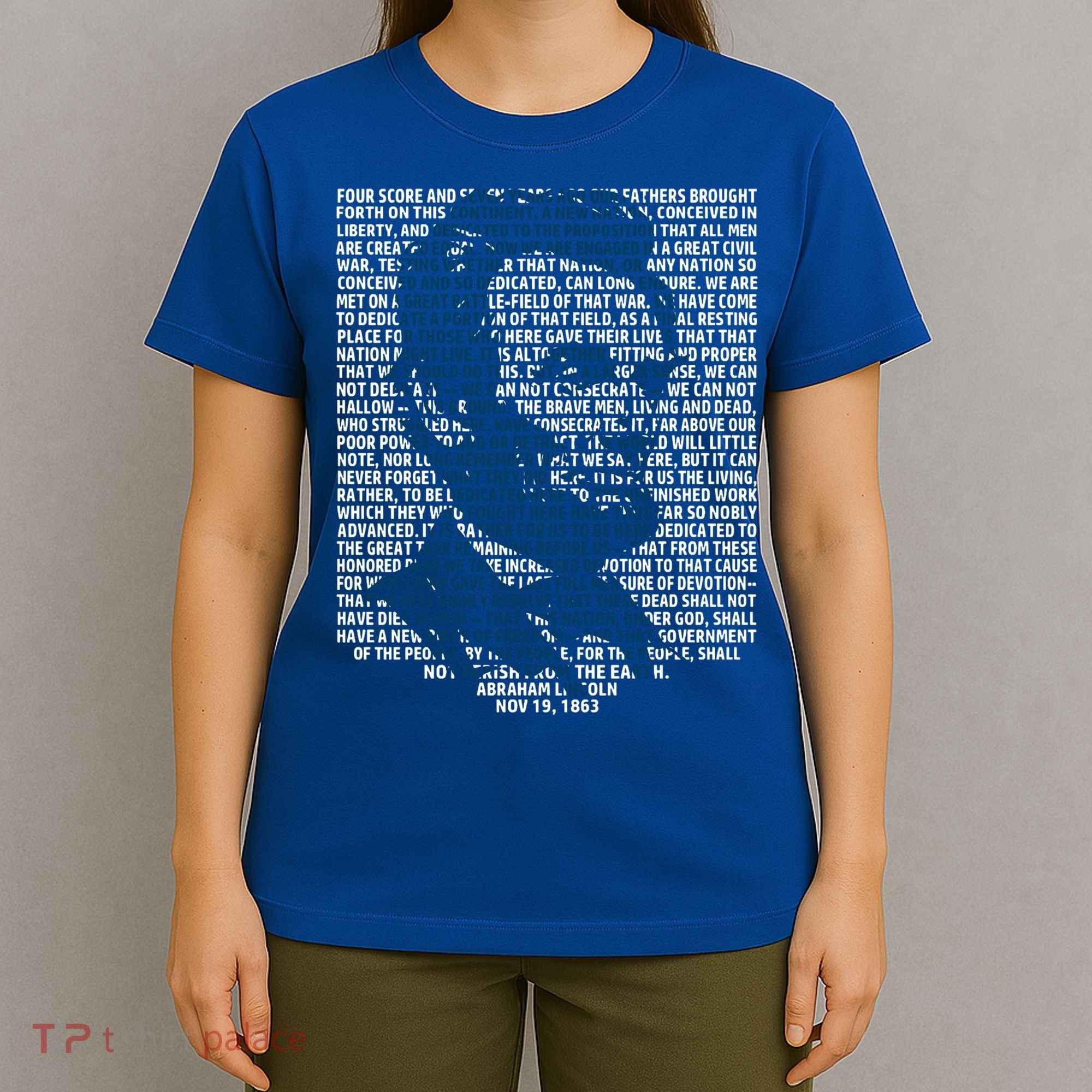 Abraham Lincoln Gettysburg Address Gift History T-Shirt