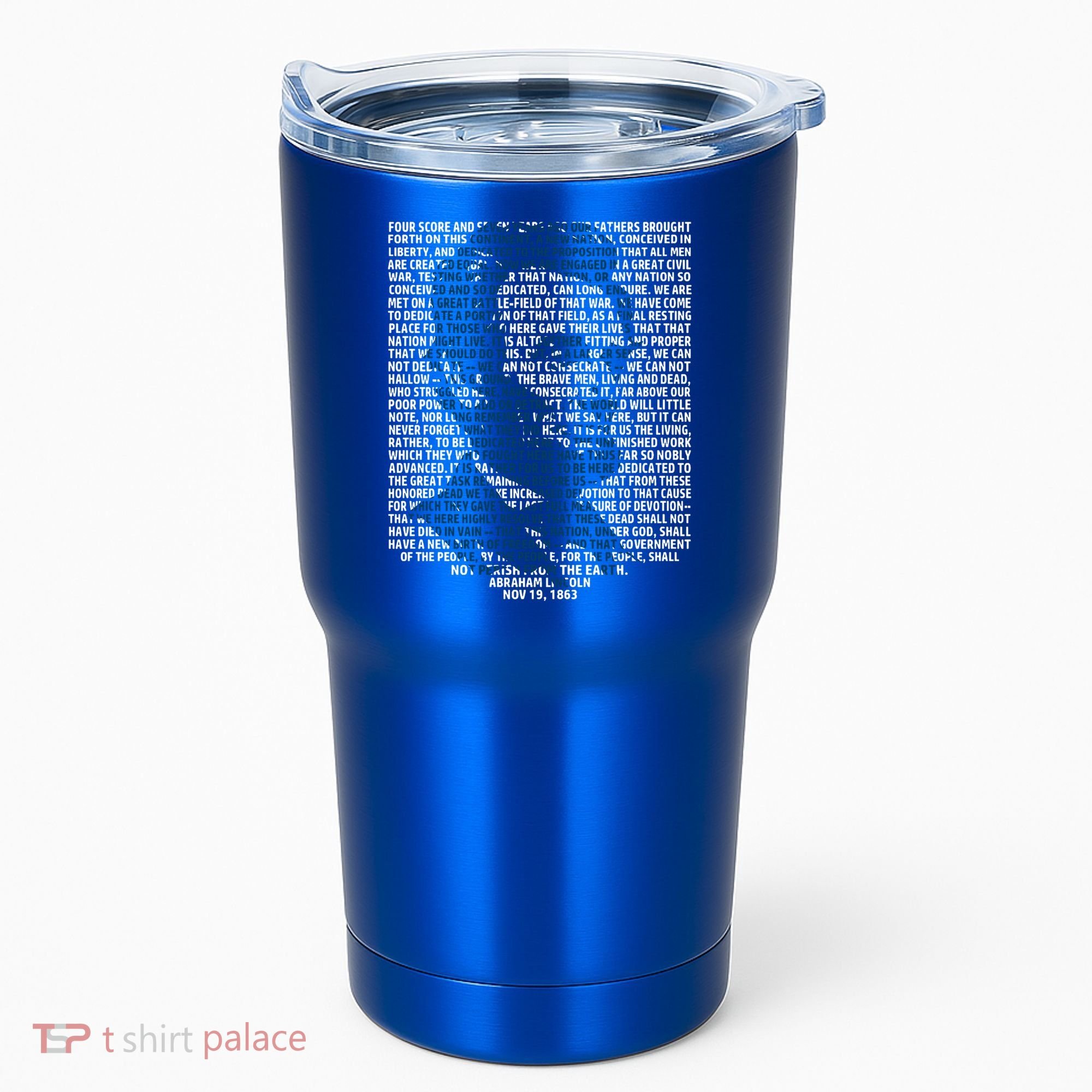 Abraham Lincoln Gettysburg Address Gift History Tumbler