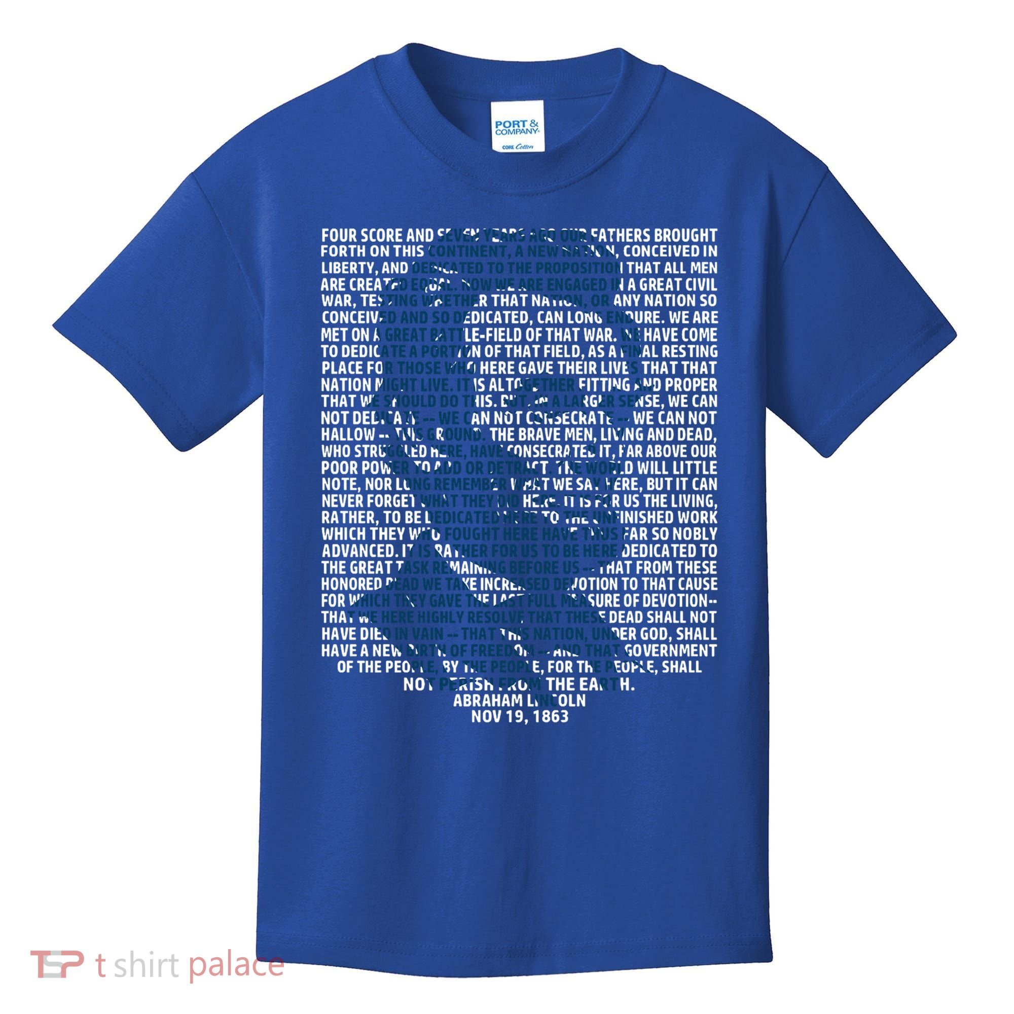 Abraham Lincoln Gettysburg Address Gift History Kids T-Shirt