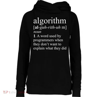 Algorithm Definition Womens Funnel Neck Pullover Hood