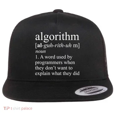 Algorithm Definition Flat Bill Trucker Hat