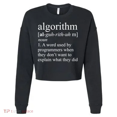 Algorithm Definition Cropped Pullover Crew