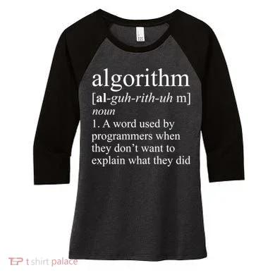 Algorithm Definition Women's Tri-Blend 3/4-Sleeve Raglan Shirt