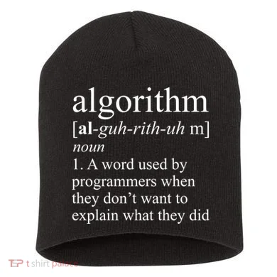Algorithm Definition Short Acrylic Beanie