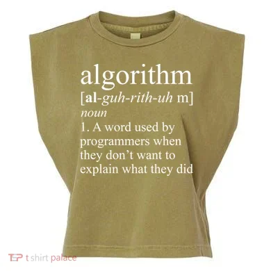 Algorithm Definition Garment-Dyed Women's Muscle Tee
