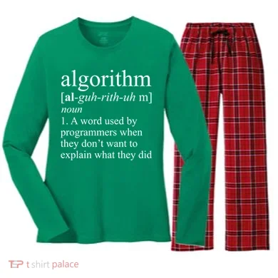 Algorithm Definition Women's Long Sleeve Flannel Pajama Set