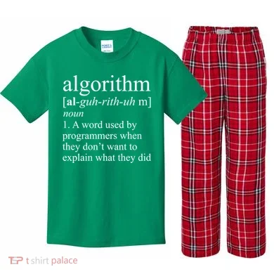 Algorithm Definition Kids Plaid Pajama Set