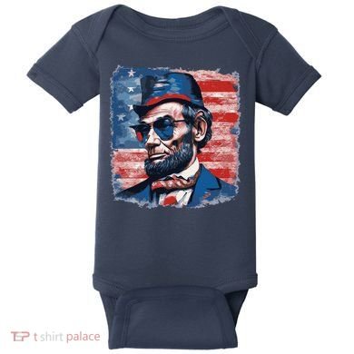 Abraham Lincoln Honest Abe Patriot Baby Bodysuit