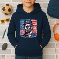 Abraham Lincoln Honest Abe Patriot Kids Hoodie thumb 2