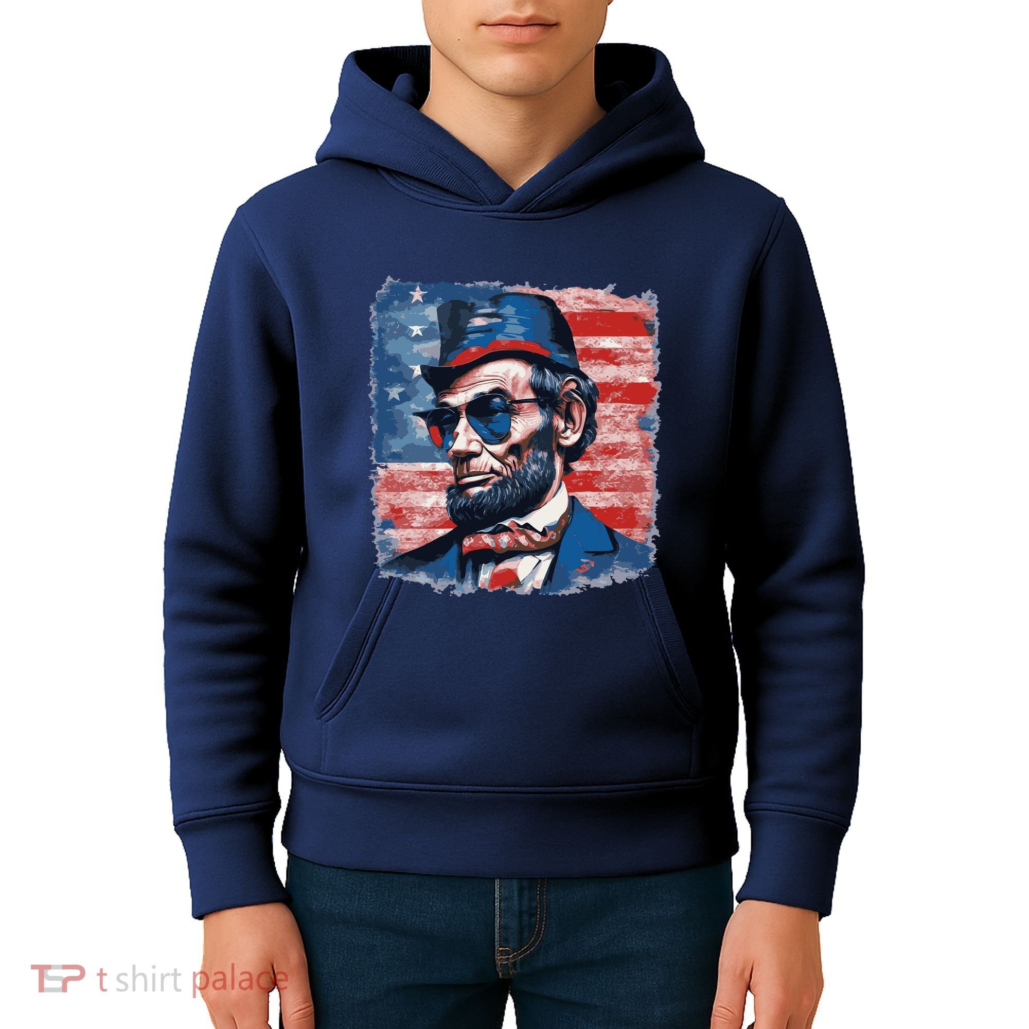 Abraham Lincoln Honest Abe Patriot Kids Hoodie
