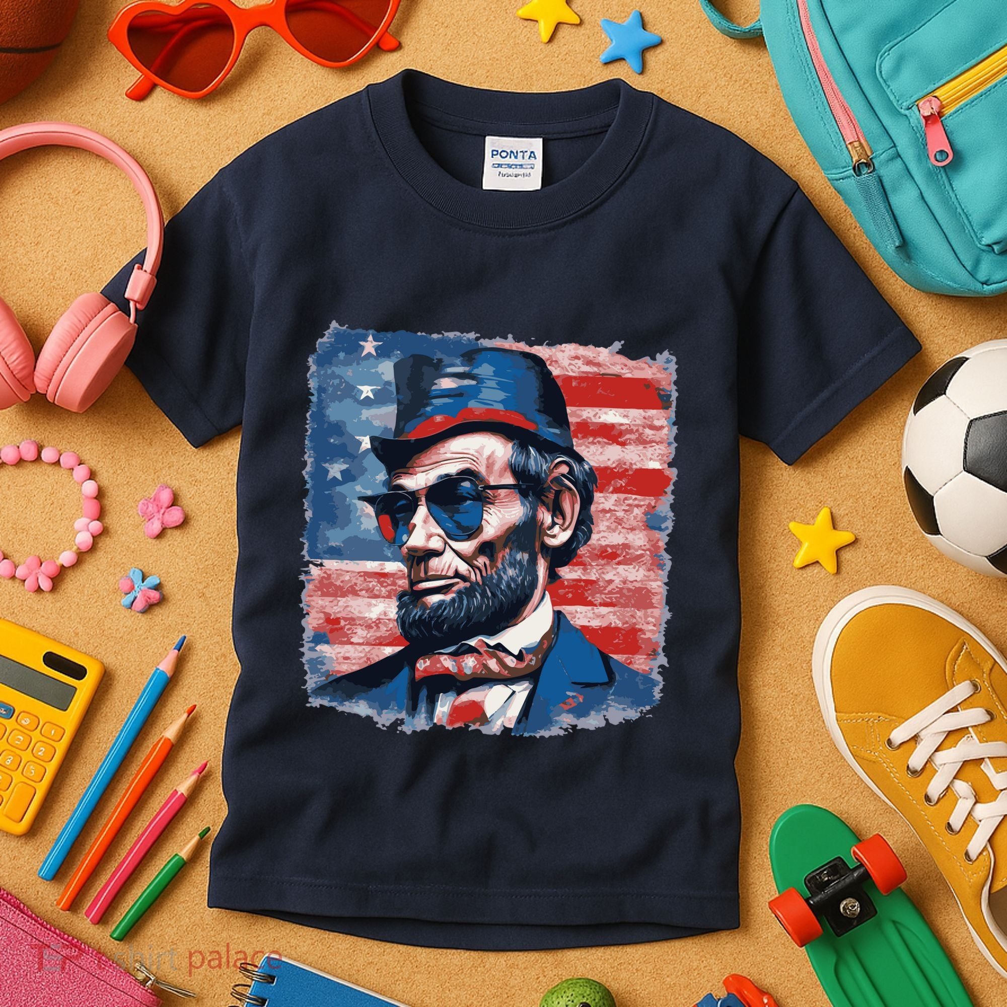 Abraham Lincoln Honest Abe Patriot Kids T-Shirt