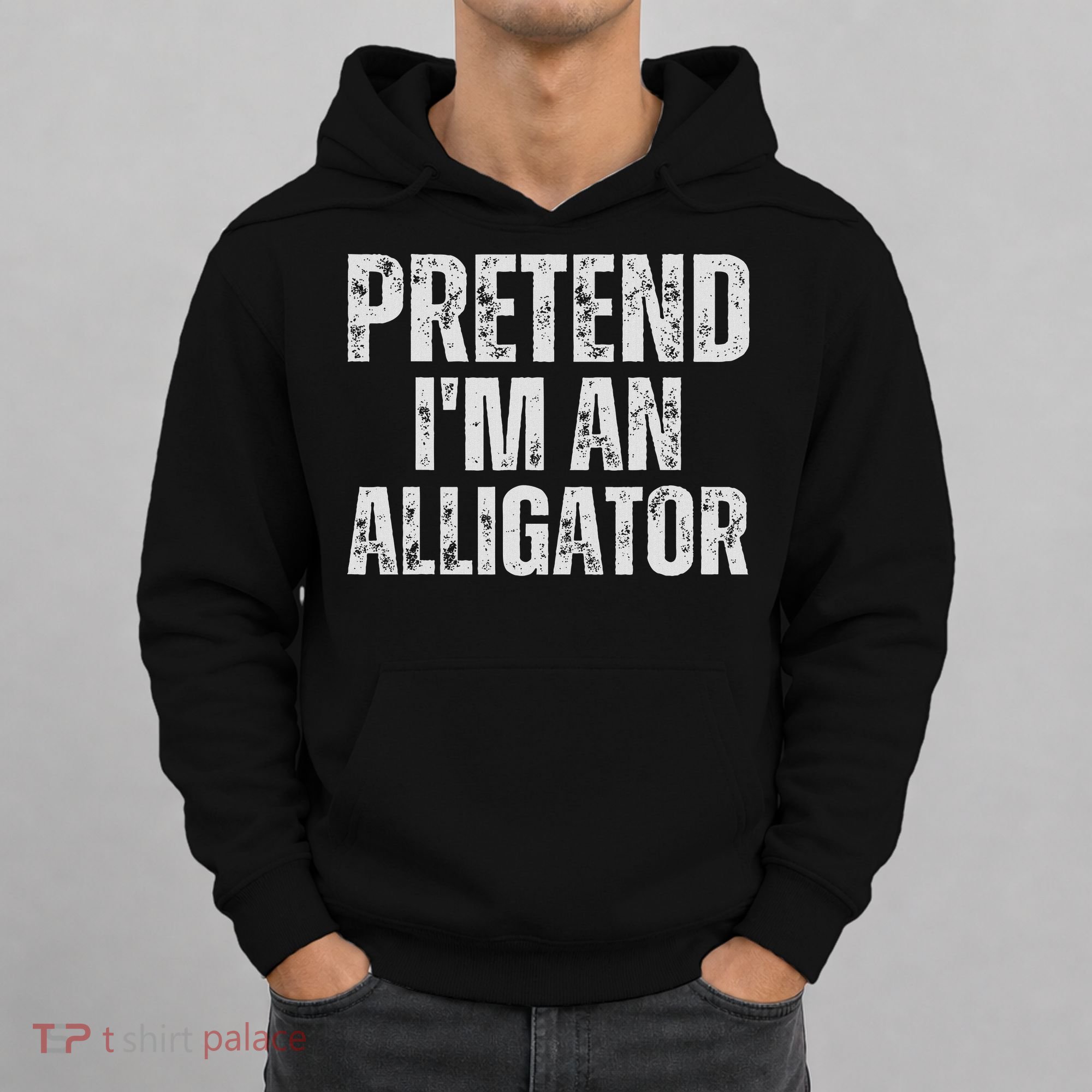 Alligator Lazy Halloween Costume, Pretend I'm An Alligator Hoodie