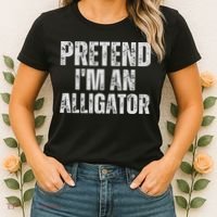Alligator Lazy Halloween Costume, Pretend I'm An Alligator Women's T-Shirt thumb 2