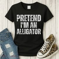 Alligator Lazy Halloween Costume, Pretend I'm An Alligator Women's T-Shirt thumb 3