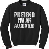 Alligator Lazy Halloween Costume, Pretend I'm An Alligator Kids Sweatshirt thumb 0