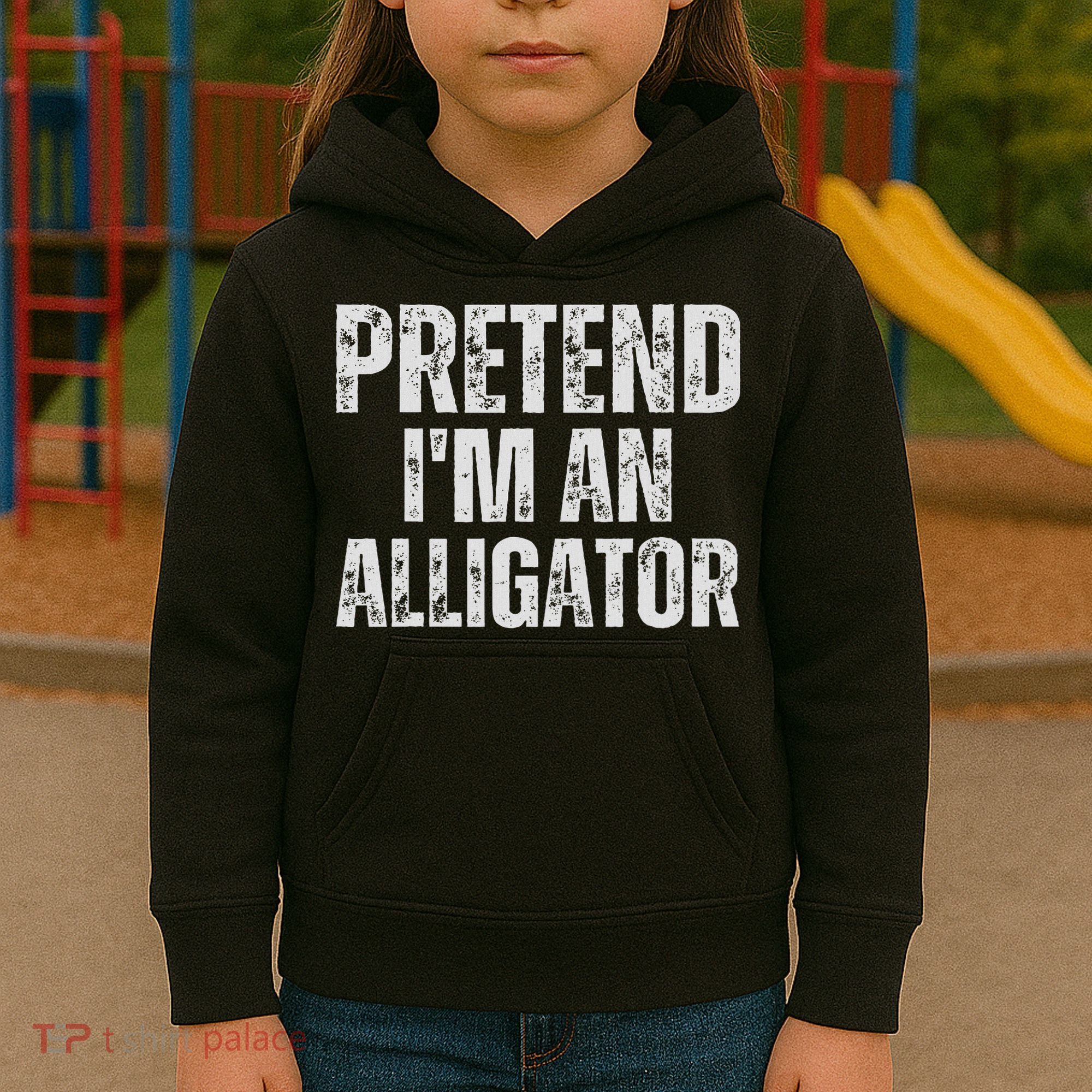 Alligator Lazy Halloween Costume, Pretend I'm An Alligator Kids Hoodie