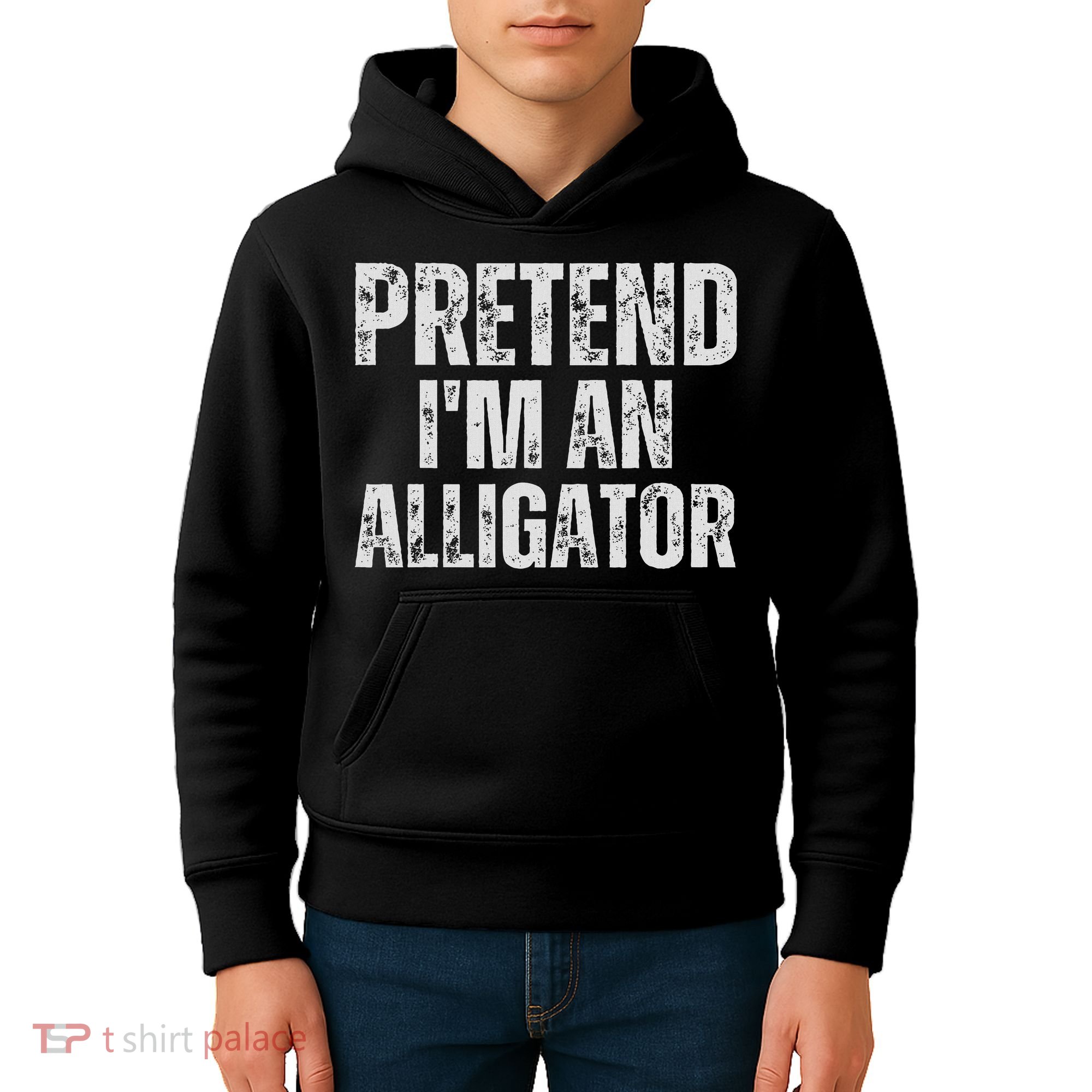 Alligator Lazy Halloween Costume, Pretend I'm An Alligator Kids Hoodie