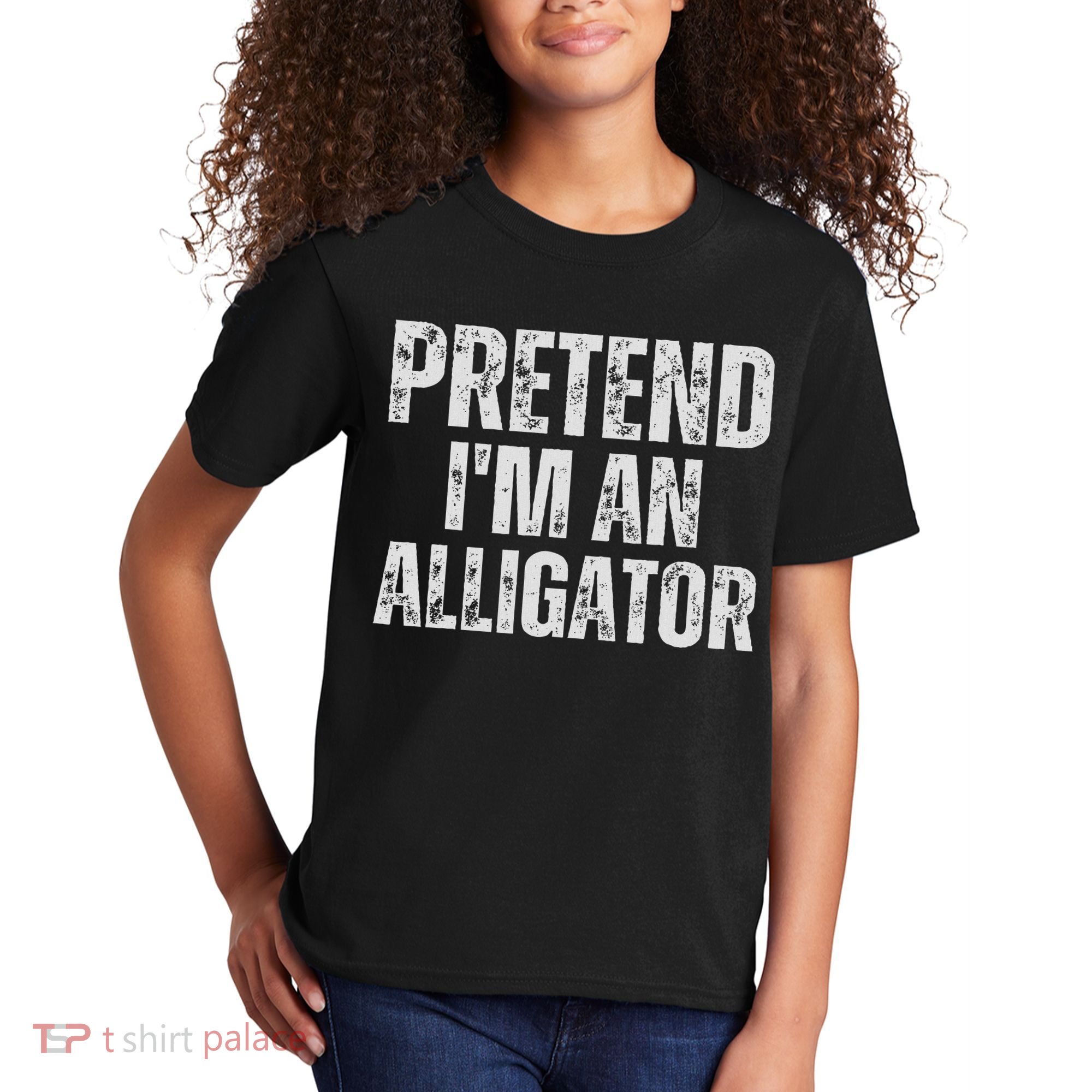 Alligator Lazy Halloween Costume, Pretend I'm An Alligator Kids T-Shirt