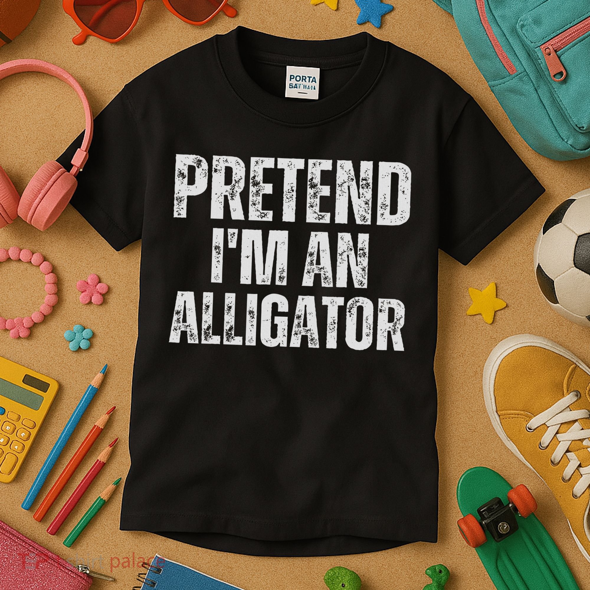 Alligator Lazy Halloween Costume, Pretend I'm An Alligator Kids T-Shirt