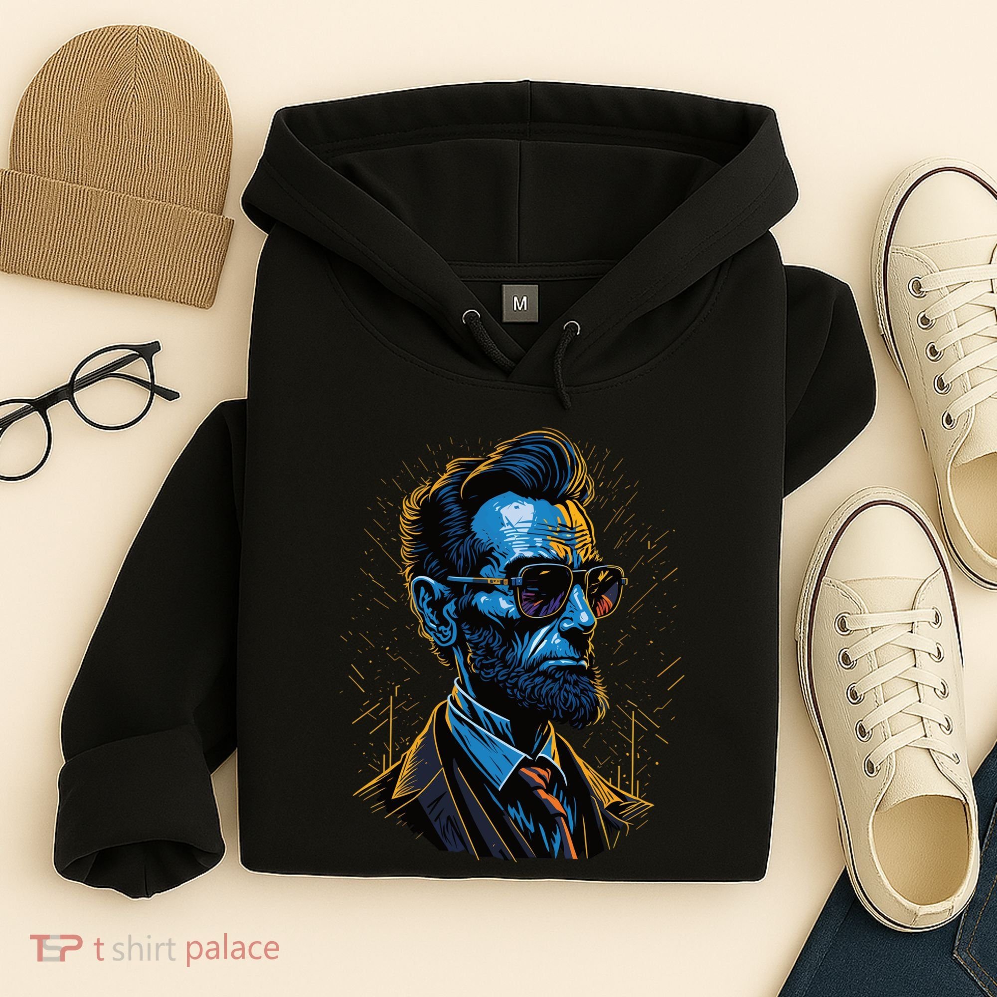 Abraham Lincoln Hip Graffiti Style Hoodie