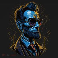 Abraham Lincoln Hip Graffiti Style Polo thumb 3