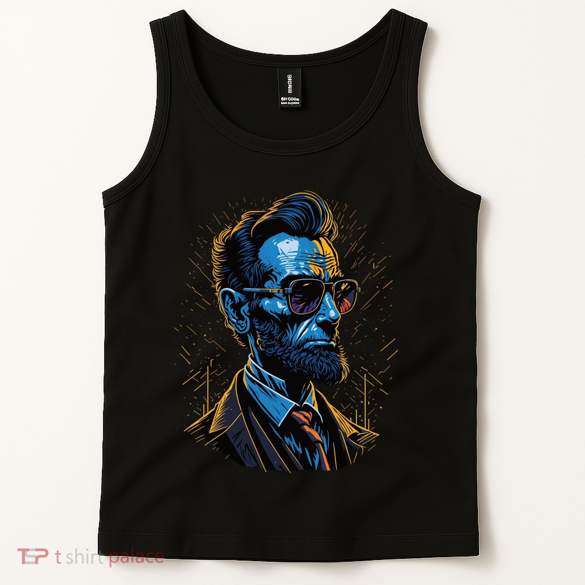 Abraham Lincoln Hip Graffiti Style Tank Top