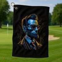 Abraham Lincoln Hip Graffiti Style Golf Towel thumb 1