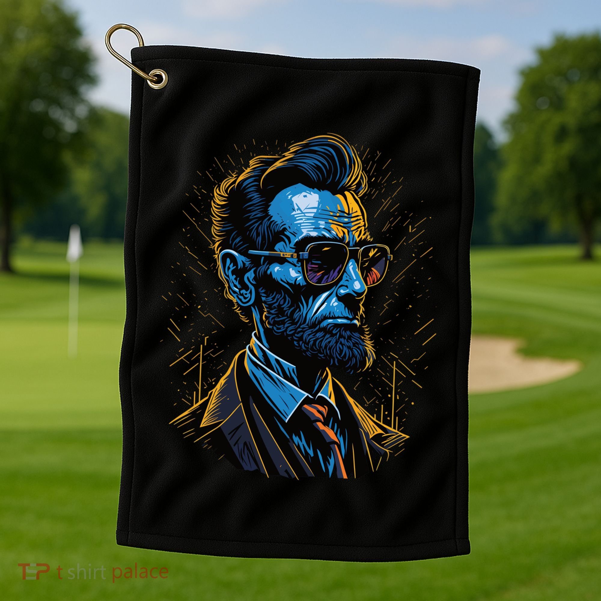 Abraham Lincoln Hip Graffiti Style Golf Towel