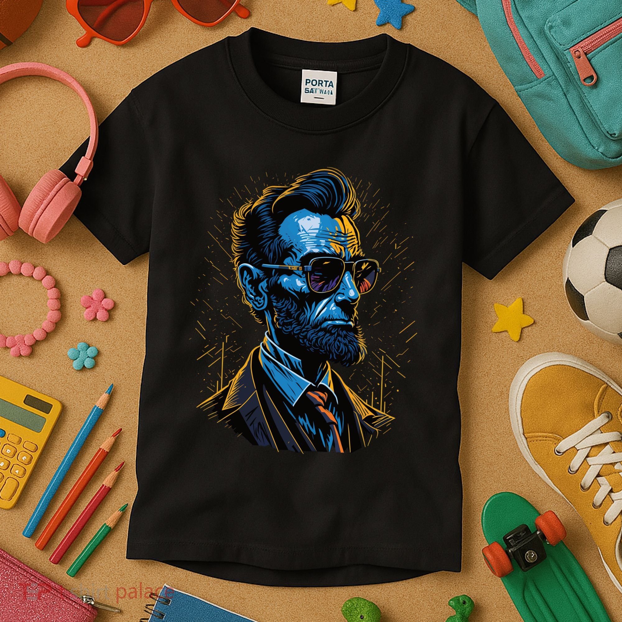 Abraham Lincoln Hip Graffiti Style Kids T-Shirt