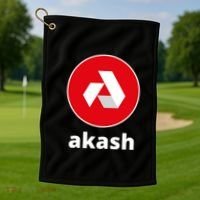 Akash Logo Hodl Akash Akash Network Crypto Akash Crypto Golf Towel thumb 1