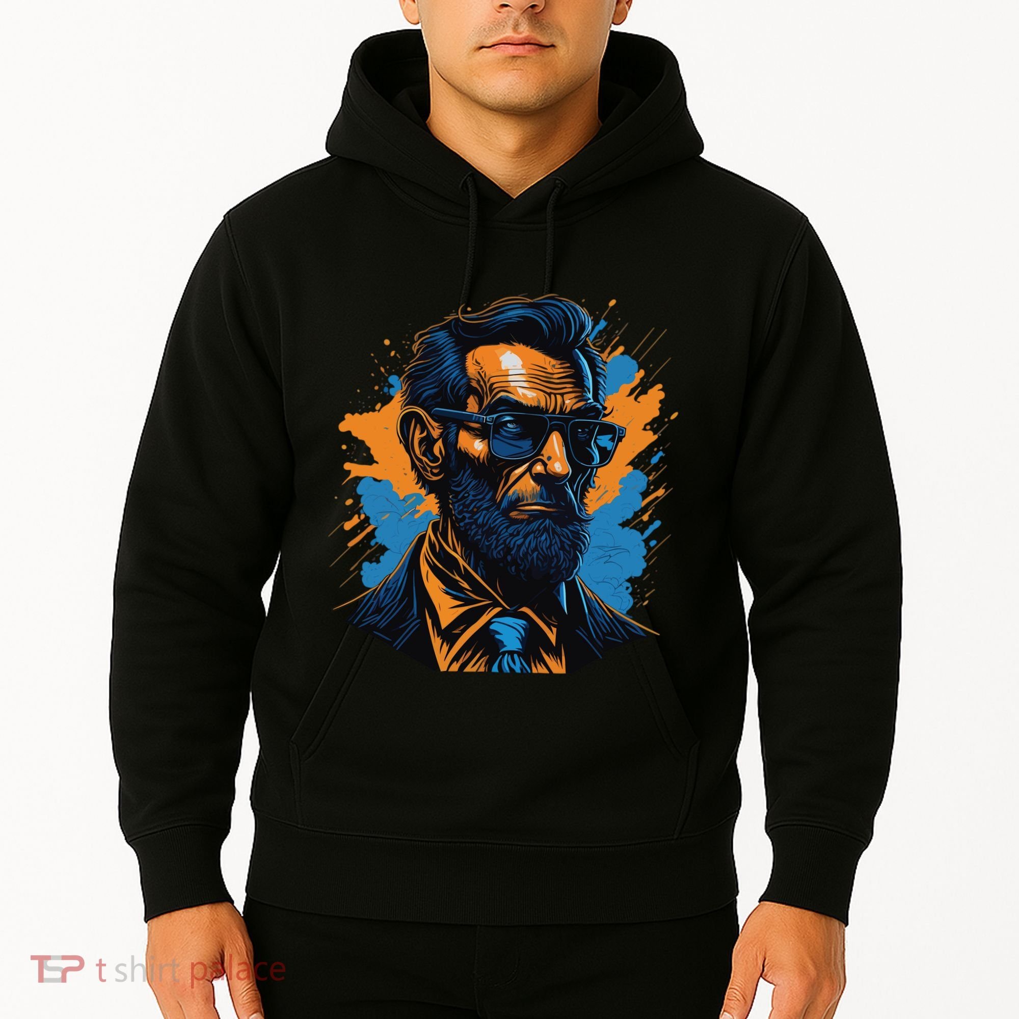 Abraham Lincoln Hipster Hoodie