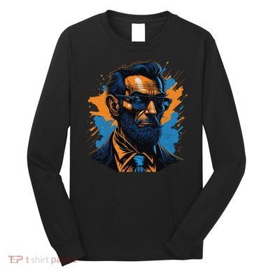 Abraham Lincoln Hipster Long Sleeve Shirt