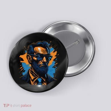Abraham Lincoln Hipster Button