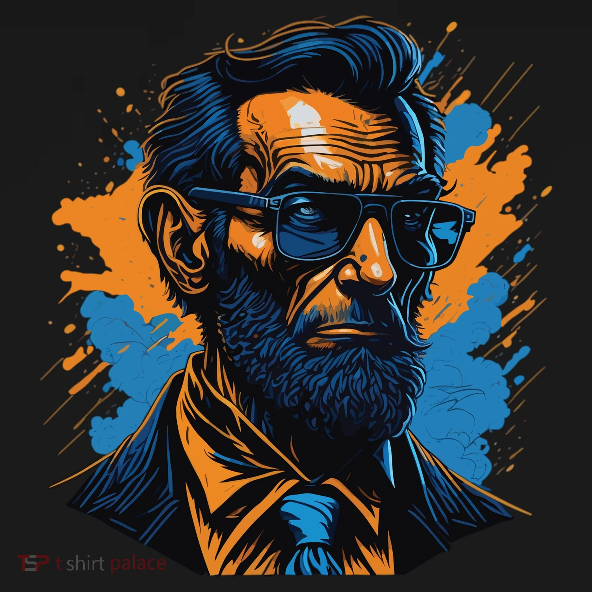 Abraham Lincoln Hipster Button