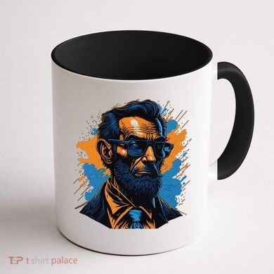 Abraham Lincoln Hipster Coffee Mug back