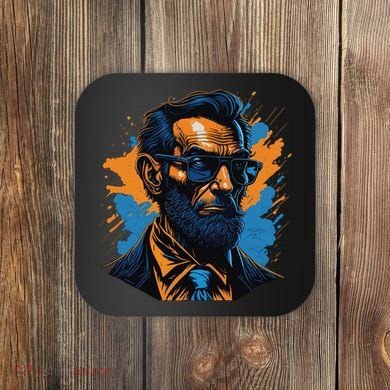 Abraham Lincoln Hipster Coaster