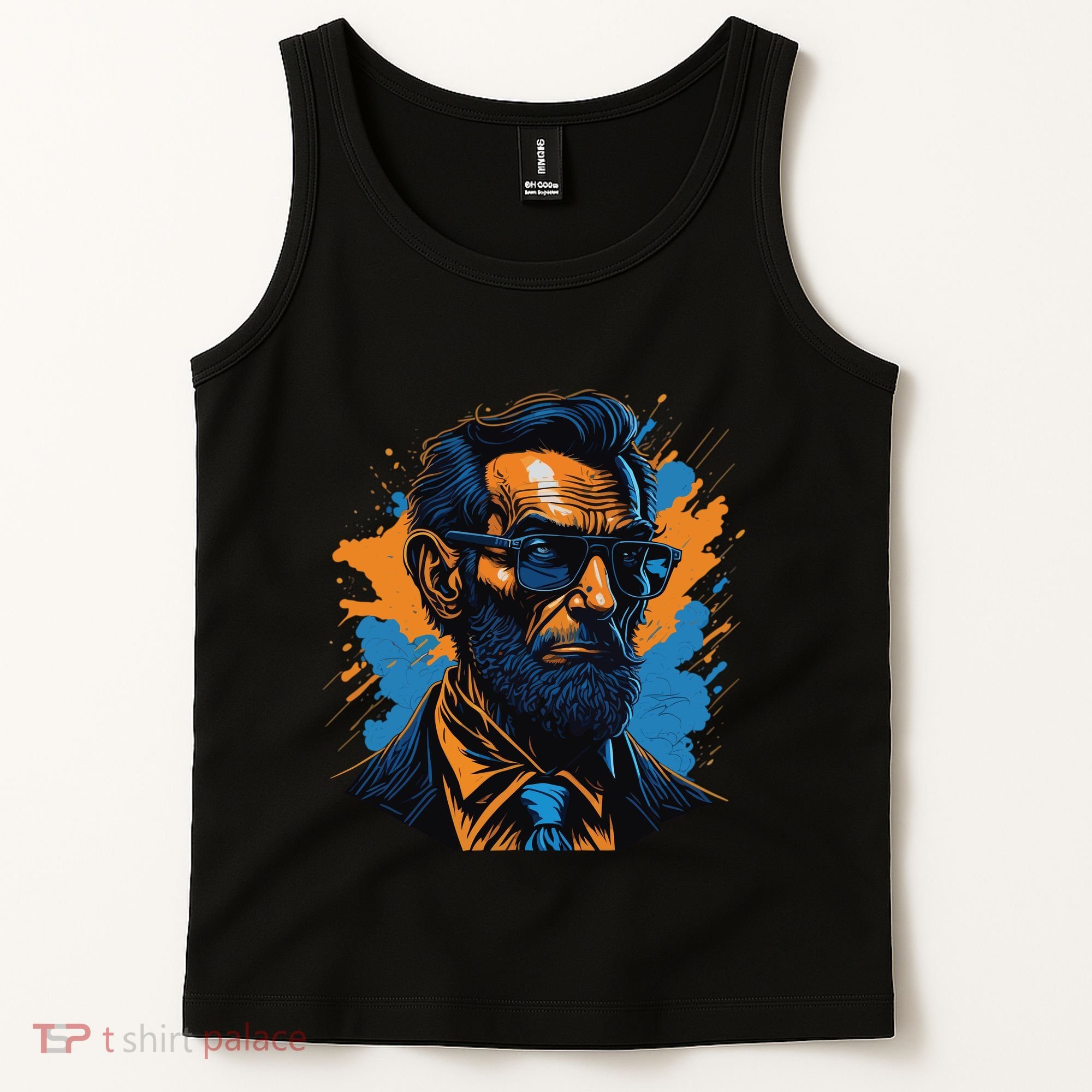 Abraham Lincoln Hipster Tank Top