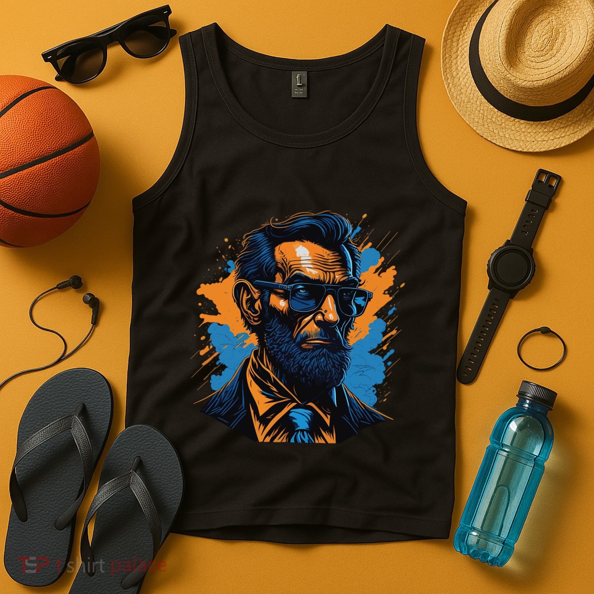 Abraham Lincoln Hipster Tank Top