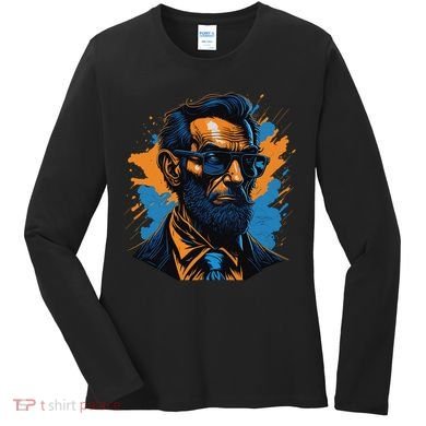 Abraham Lincoln Hipster Women's Long Sleeve Shirt