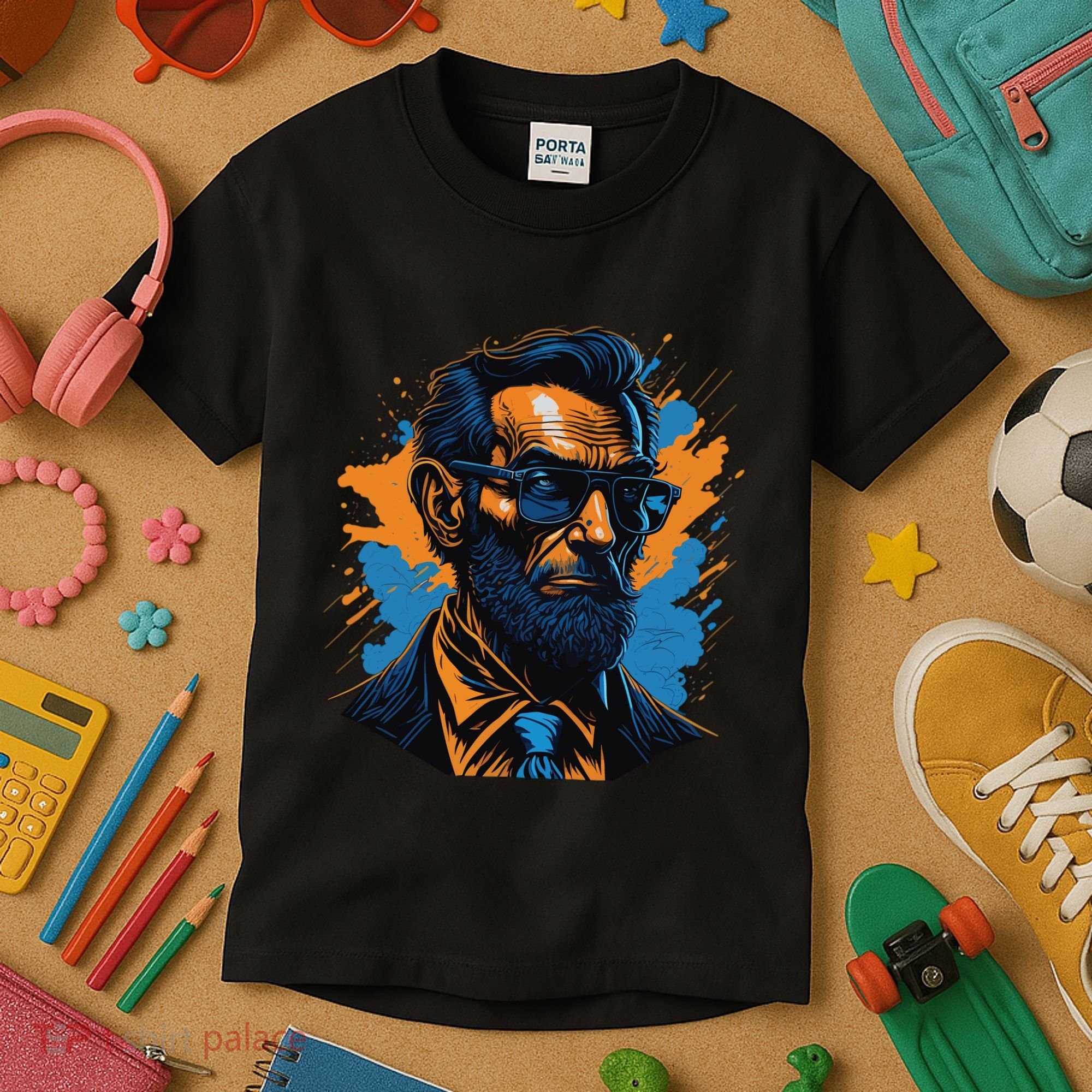 Abraham Lincoln Hipster Kids T-Shirt