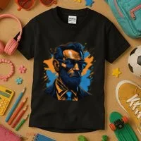 Abraham Lincoln Hipster Kids T-Shirt thumb 3