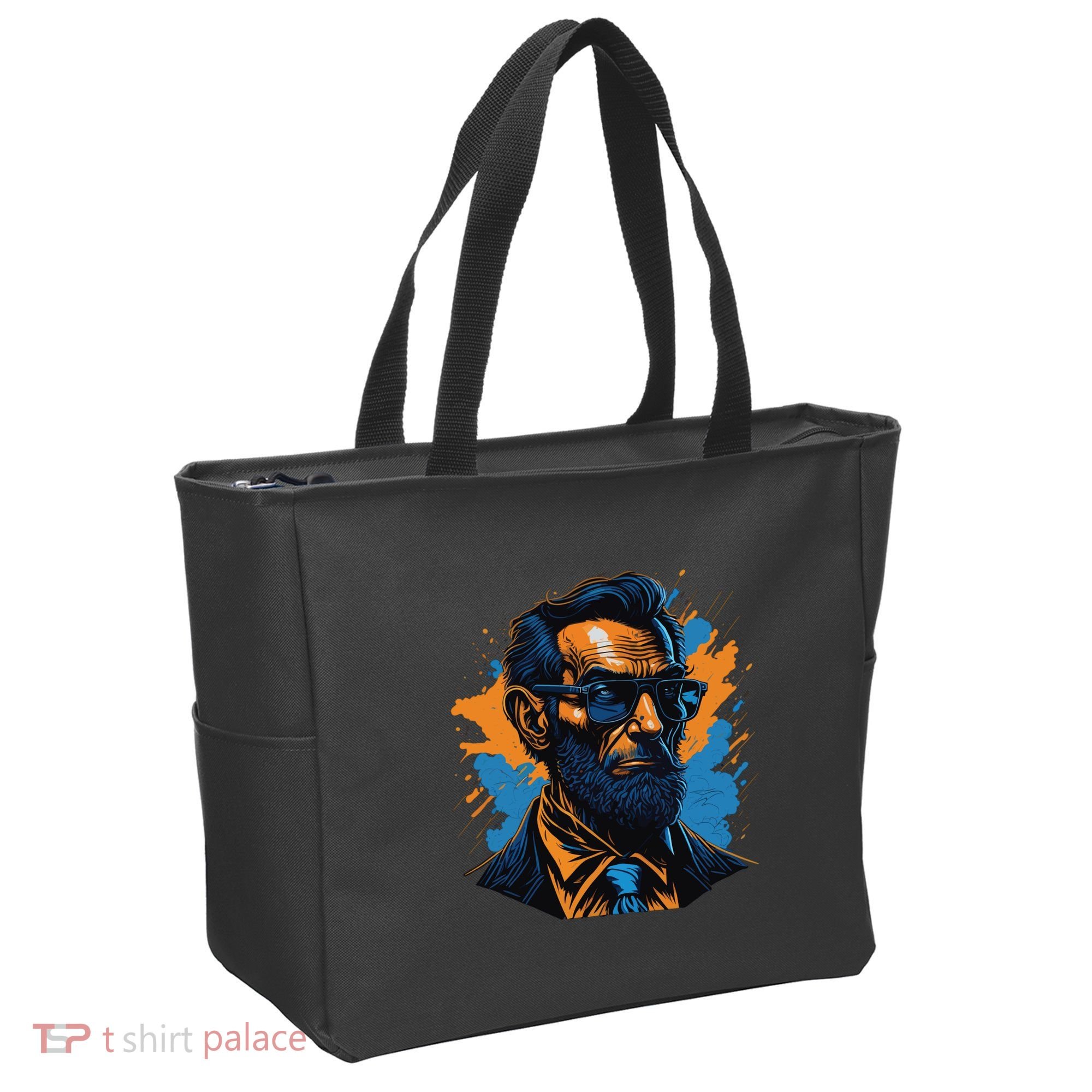 Abraham Lincoln Hipster Tote Bag