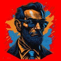 Abraham Lincoln Hipster Santa Hat thumb 1