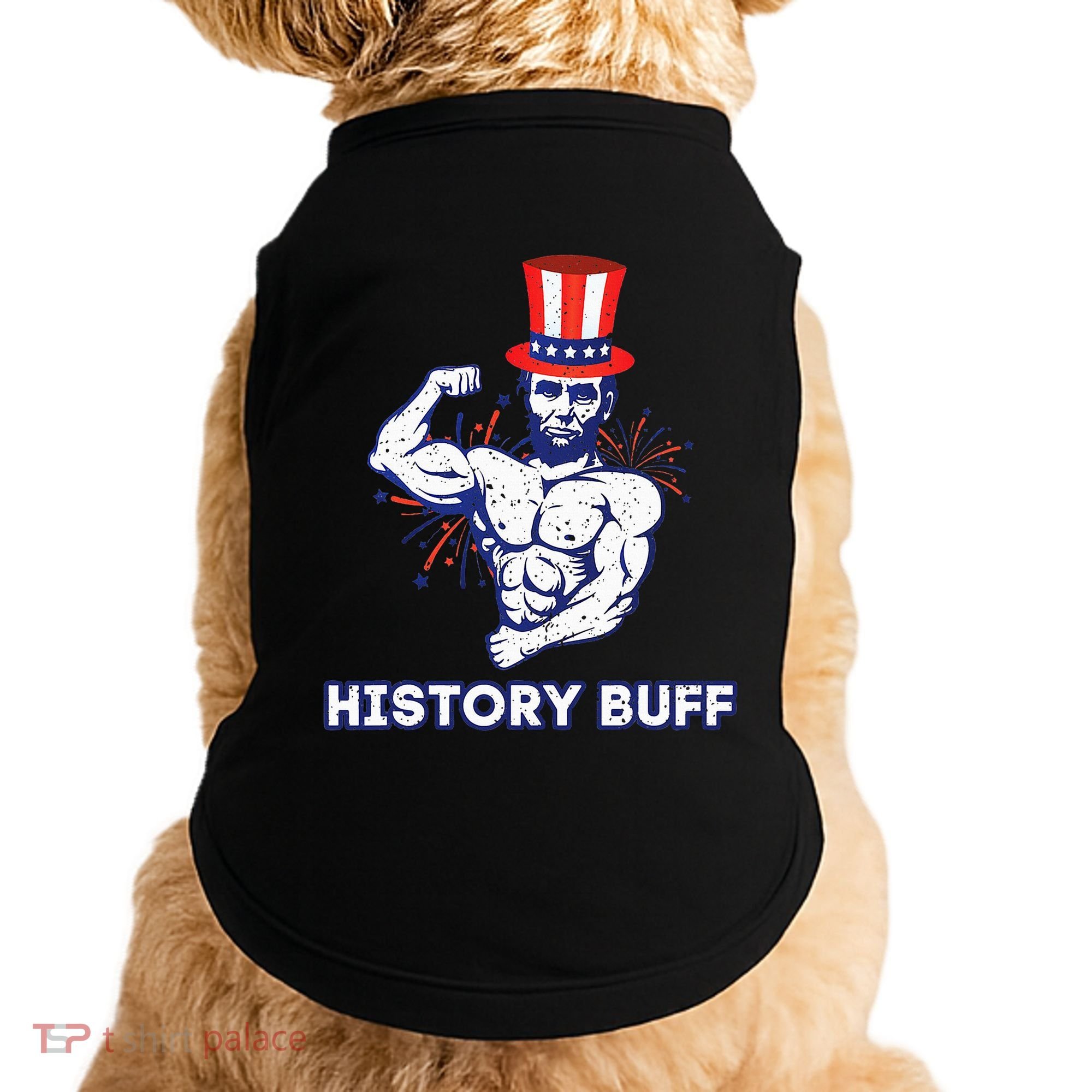 Abraham Lincoln History Buff Funny Weightlifting Workout Gym Doggie Tank