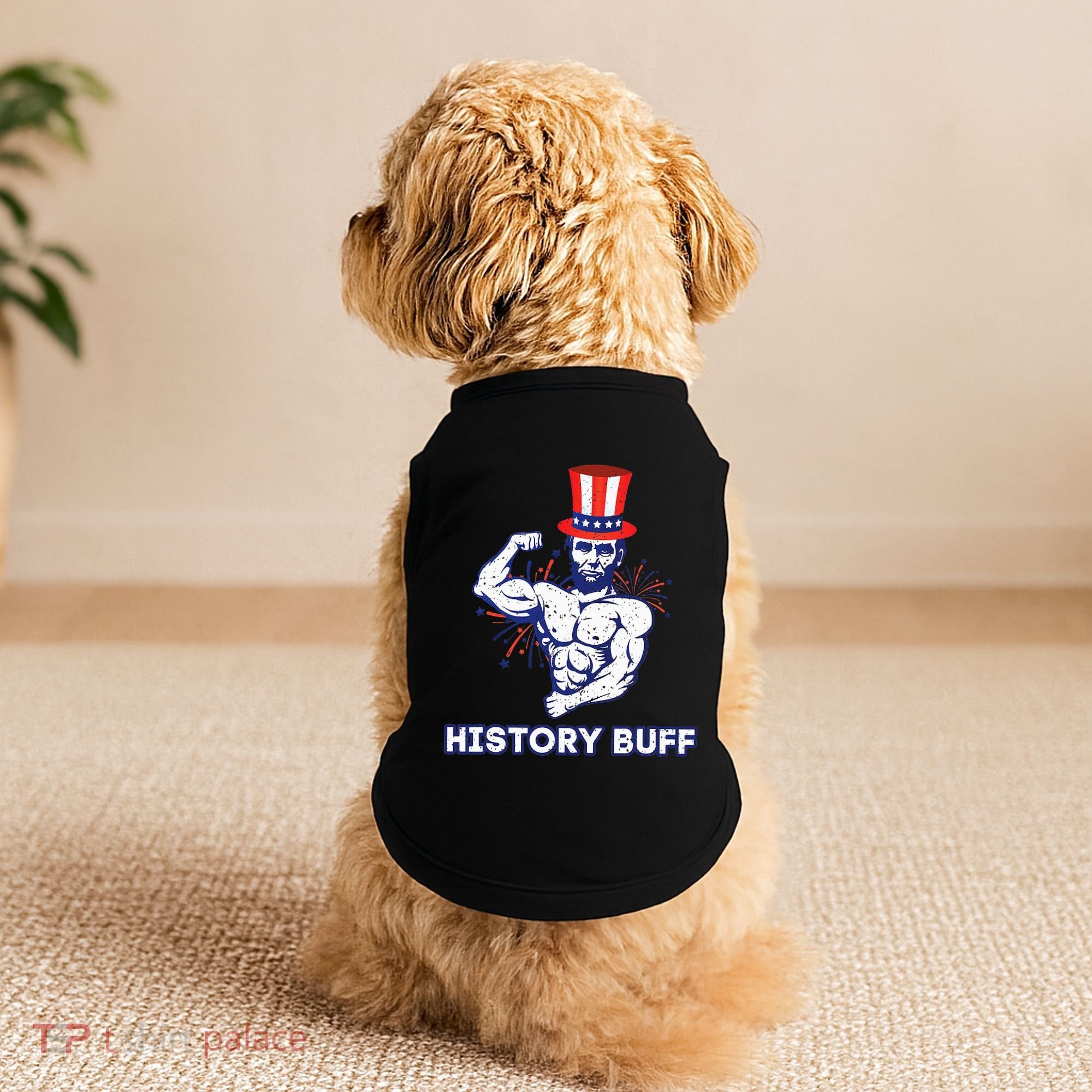 Abraham Lincoln History Buff Funny Weightlifting Workout Gym Doggie Tank