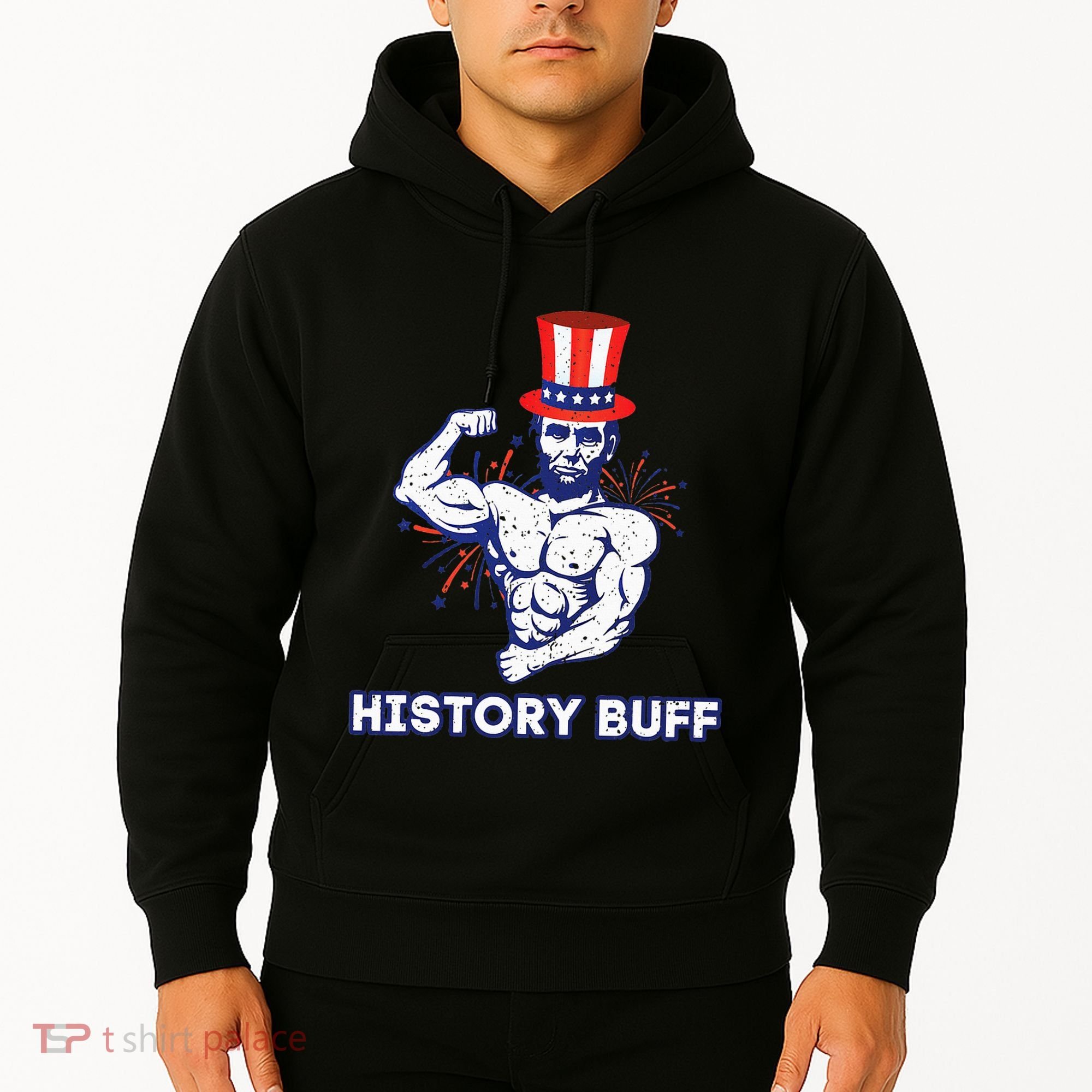 Abraham Lincoln History Buff Funny Weightlifting Workout Gym Hoodie