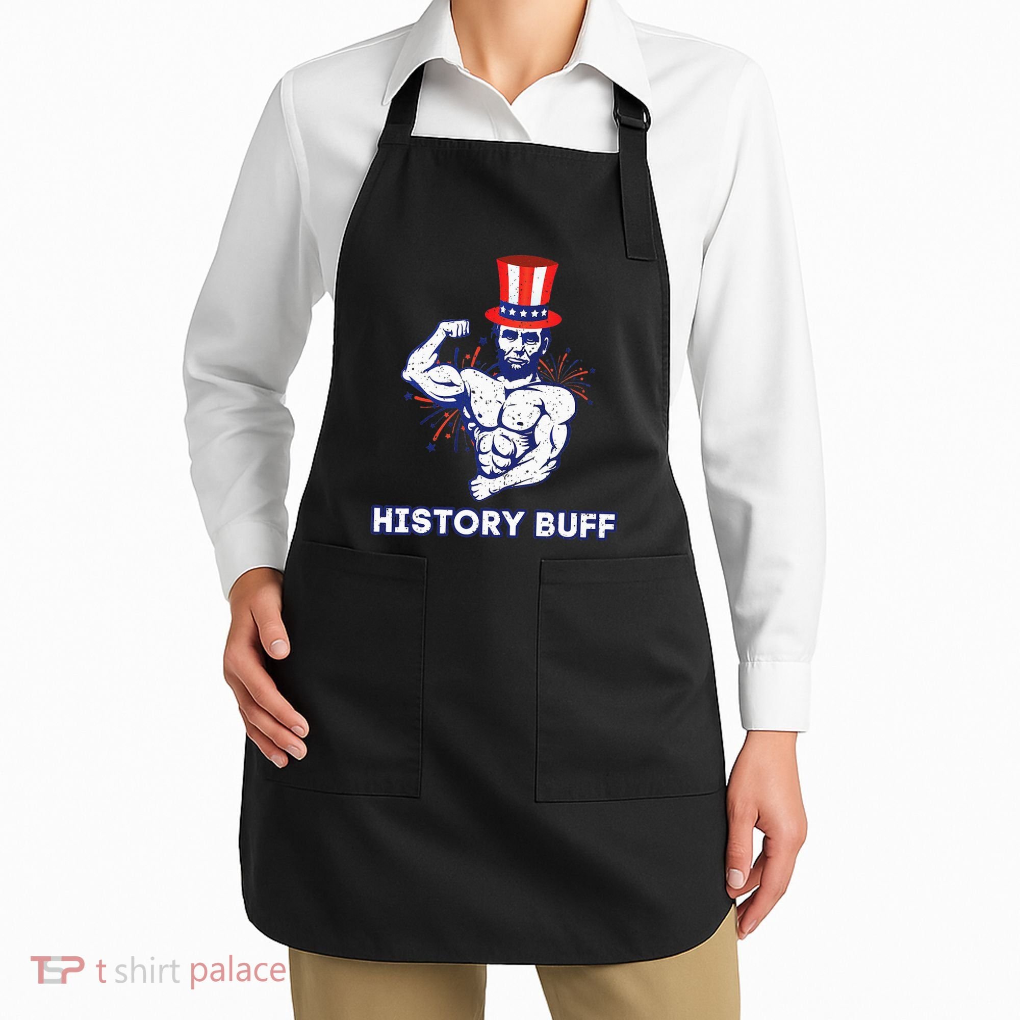Abraham Lincoln History Buff Funny Weightlifting Workout Gym Apron