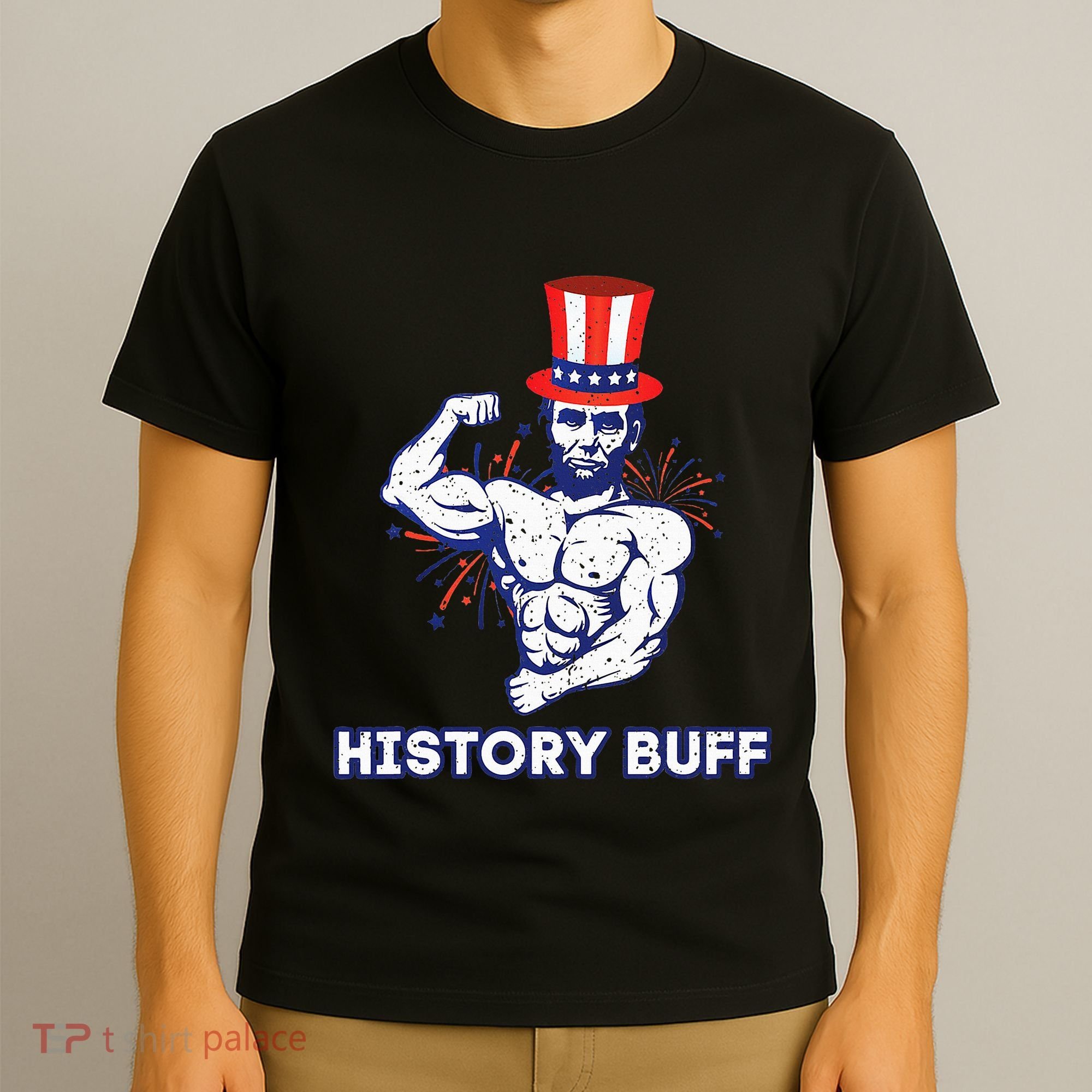Abraham Lincoln History Buff Funny Weightlifting Workout Gym T-Shirt