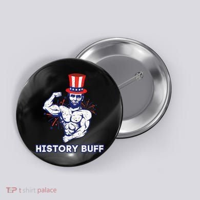 Abraham Lincoln History Buff Funny Weightlifting Workout Gym Button